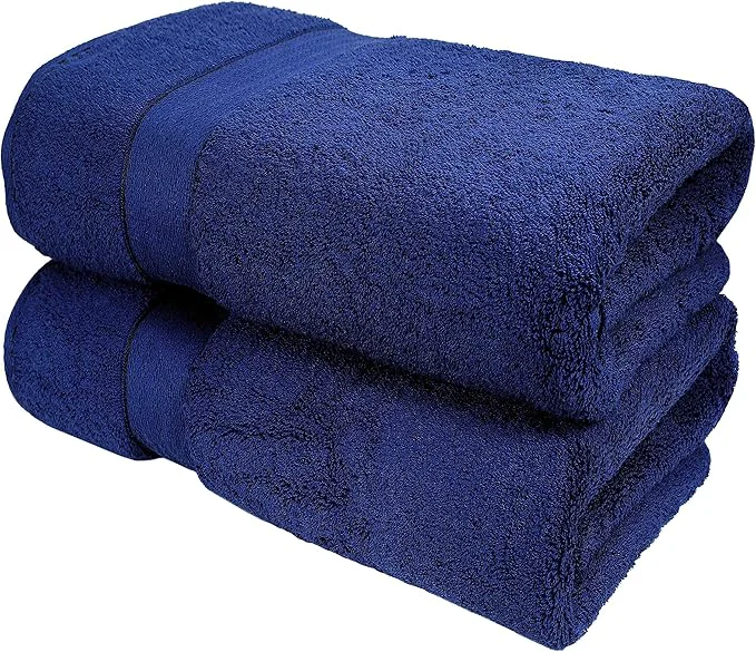 Next-Generation GLAMBURG 700 GSM Premium Cotton 2-Pack Oversized Extra Large Bath Sheet Set Functional