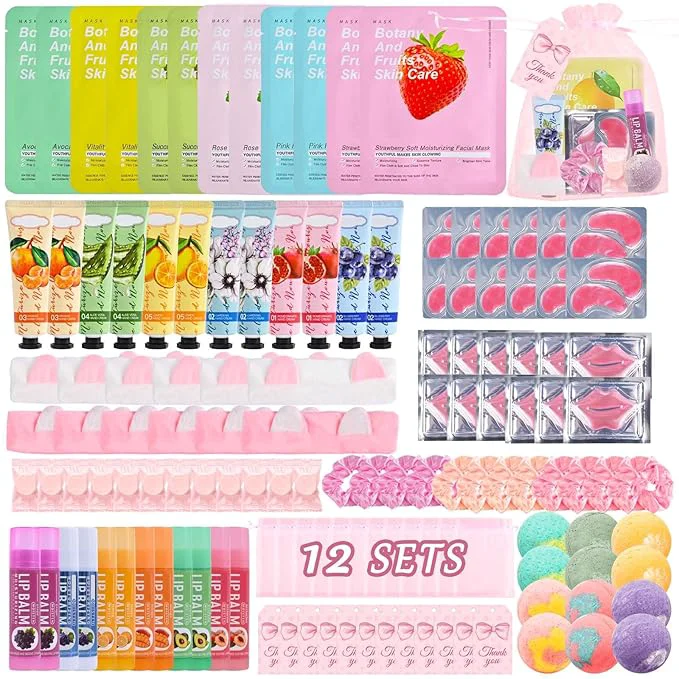 Eco-Friendly KYDA 132PCS SPA Party Supplies for Women Include Face Masks Hand Cream Clean