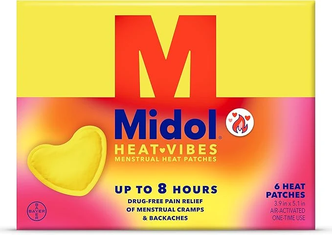 Practical Midol Heat Vibes Menstrual Pain Relief Heat Patches Solid