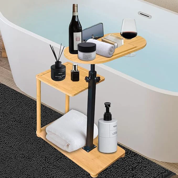 Efficient Bathtub Tray 3 Layer Bathtub Tray Table Functional