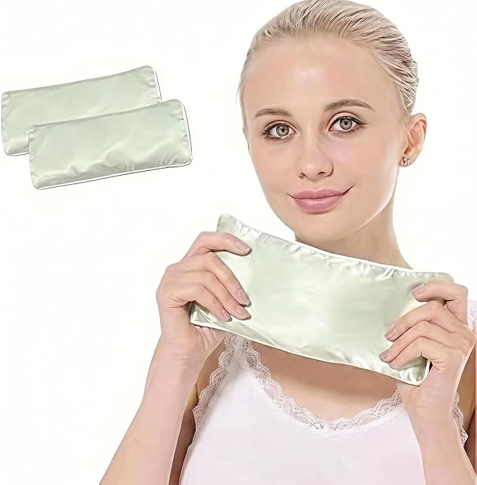 Professional Flexseed Eye Pillow Hot or Cold Weighted Satin Eye Mask Microwaveable Moist High-End