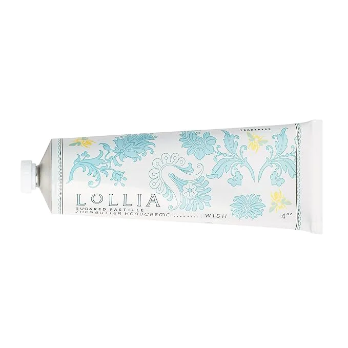 Long-Lasting LOLLIA Wish Handcreme 4 oz Sugar Cane Vanilla Bean Jasmine Scented Hand Reusable
