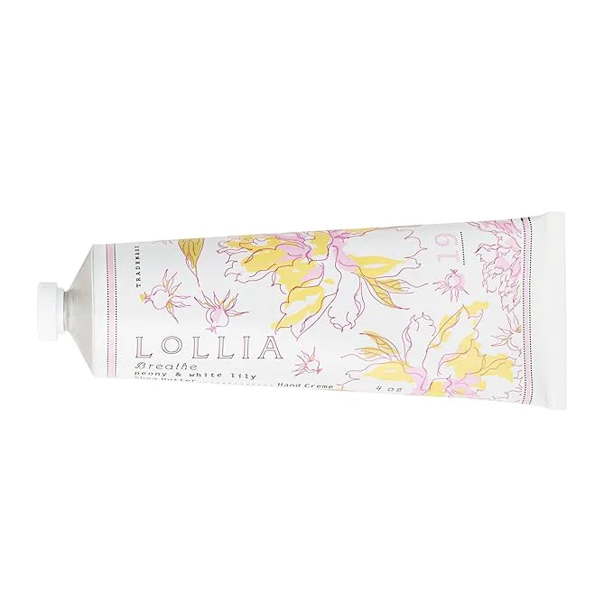 Traditional LOLLIA Breath Handcreme 4 oz Peony White Lily Scented Hand Cream Consistent