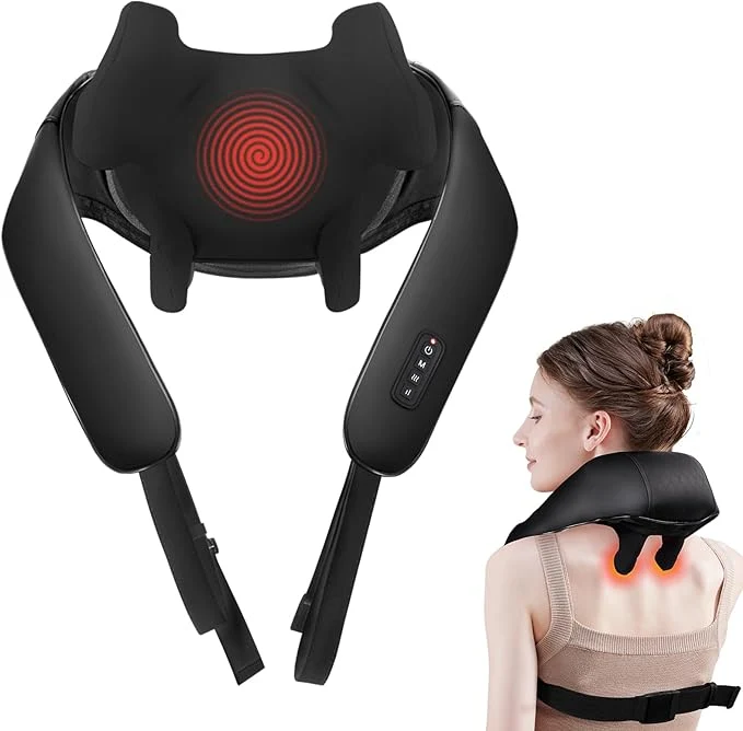 Classic Shiatsu Neck Massager for Pain Relief Deep Tissue Cordless Shoulder and Back Trendy