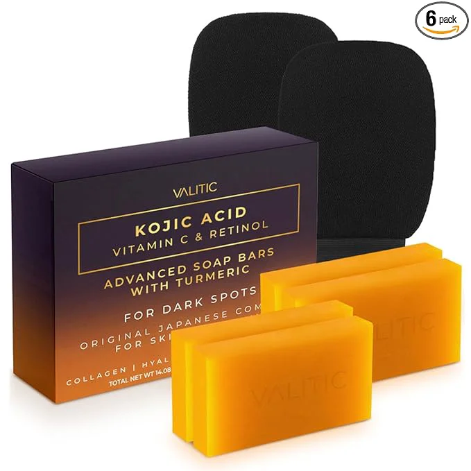 Reliable VALITIC 4 Pack Kojic Acid Vitamin C Retinol Soap Bars Professional