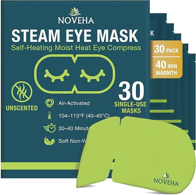 Efficient NOVEHA Self Heating Steam Eye Mask Green