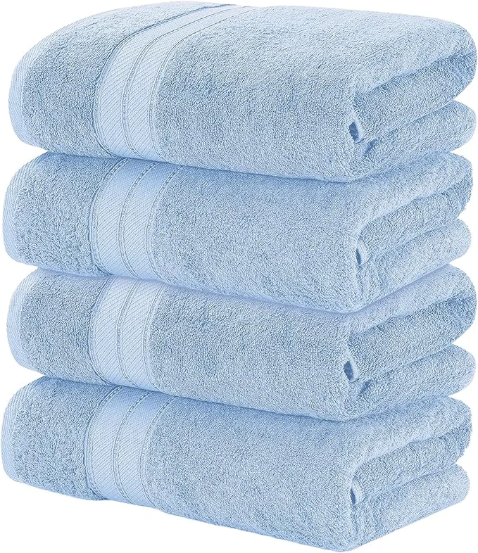 Exceptional Modern Threads 4-Pack SpunLoft Bath Sheet White 35×68 Long-Lasting