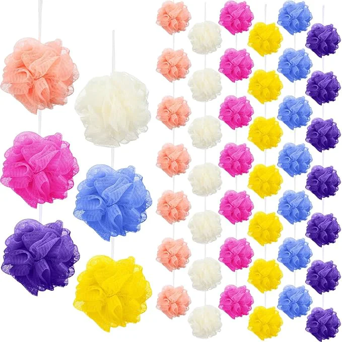 Optimized Siifert 50 Pieces Bath Sponge Shower Loofahs Bulk Bath Luffas Exfoliating Body Modern