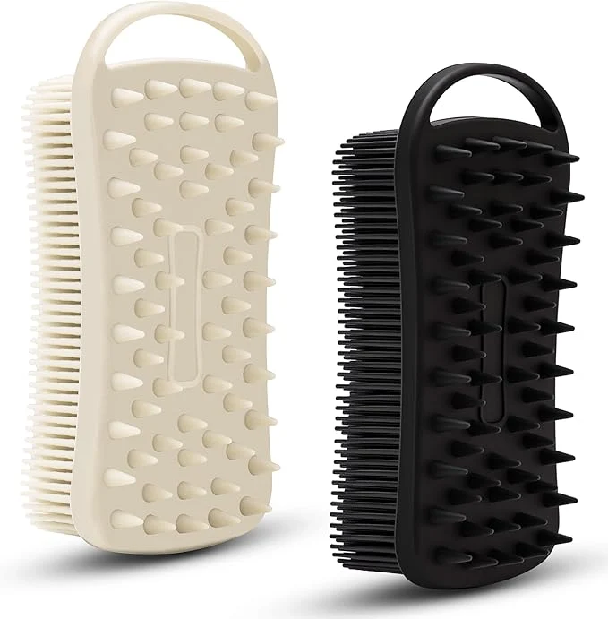 Versatile 2 PC Silicone Body Scrubber 2 in 1 Exfoliating Shower Bath Scrubber Soft Next-Generation