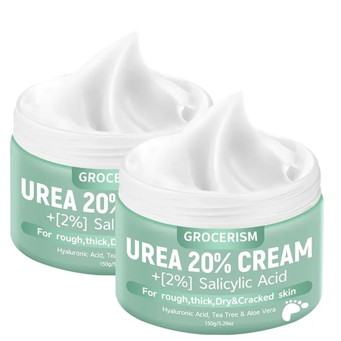 Powerful Grocerism 2 Packs Urea Cream 20 Plus 2 Salicylic Acid 5.3oz Foot Cream Excellent