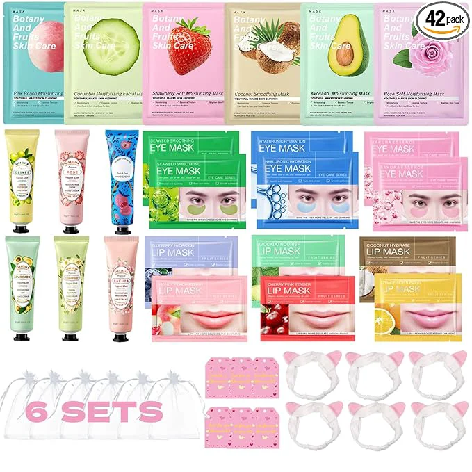 Professional 42 PCS Spa Party Supplies for Women Spa Party Favors Facial Masks Under Eye Superior