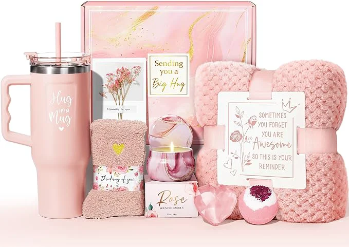 Artisan Birthday Gifts for Women Self Care Get Well Soon Gifts Rose Relaxing Spa Bath Fine