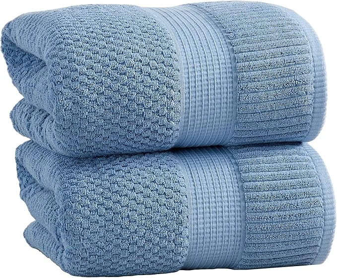 Innovative NY Loft Cotton 2 Pack Bath Sheet Towel Set Absorbent Quick-Dry Oversize Natural