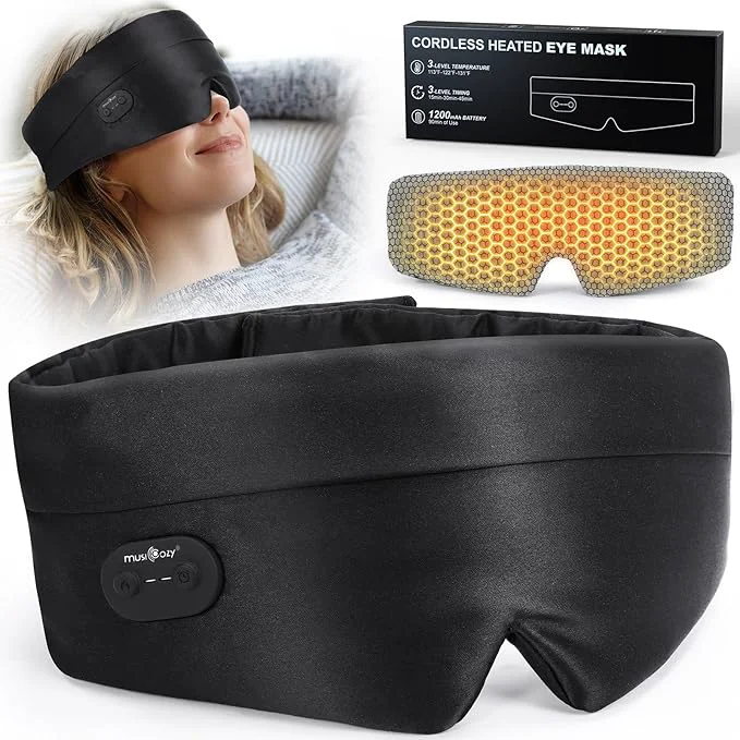 Dependable MUSICOZY Heated Eye Mask for Dry Eyes Silk Warm Compress Powerful