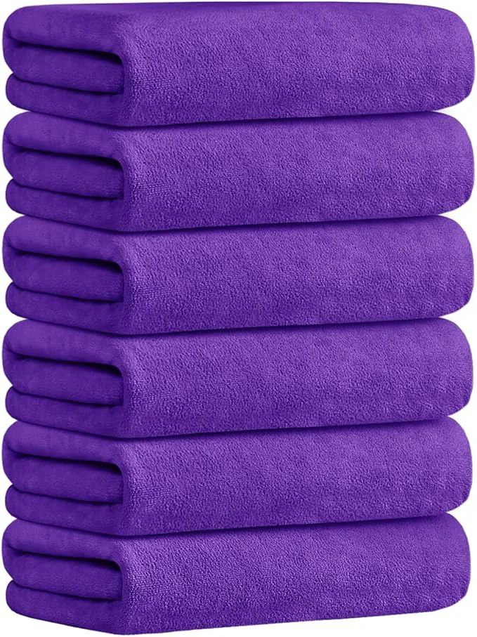 Premium JML Bath Towel Microfiber Bath Towels Set 6 Pack 30 x 60 First-Class