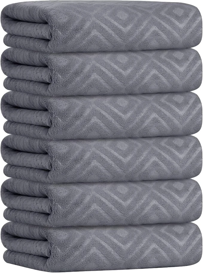 Fast JML Bath Towel Microfiber Bath Towels Set 6 Pack Professional