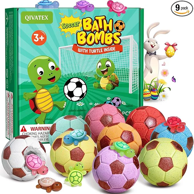 High-Performance Qivatex Bath Bombs with Surprise Toys Inside Soccer Gifts Crafted