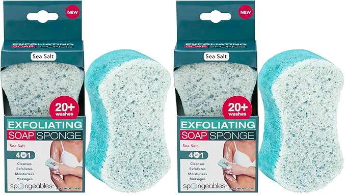 High-Grade Spongeables Spongeables Exfoliating Body Wash in A Sponge Sea Salt Contains Authentic