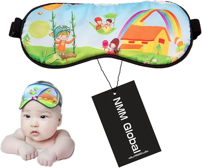 Practical Natural Silk Sleep Eye Mask Kids Cute Night Sleeping Mask Safe