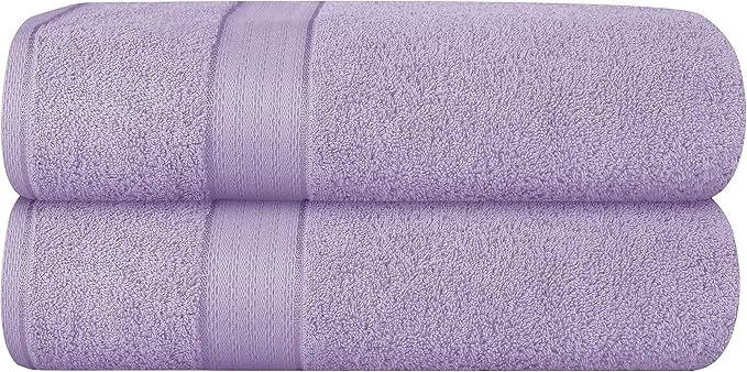 Premium Material GLAMBURG 700 GSM Premium Cotton 2-Pack Oversized Extra Large Bath Sheet Set Practical