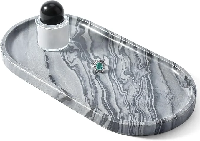 Flexible Koville Natural Marble Tray Catchall Smooth