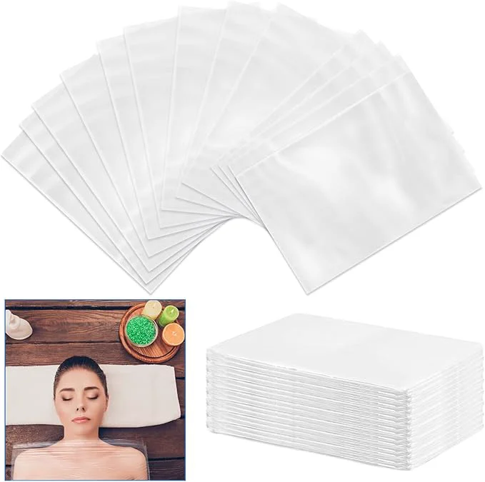 Elite Okllen 100 Pack Disposable Plastic Sheeting Detailed