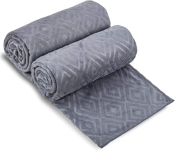 Fine Crafted JML Large Microfiber Bath Towels Set of 2 Super Absorbent Fast Drying Efficient