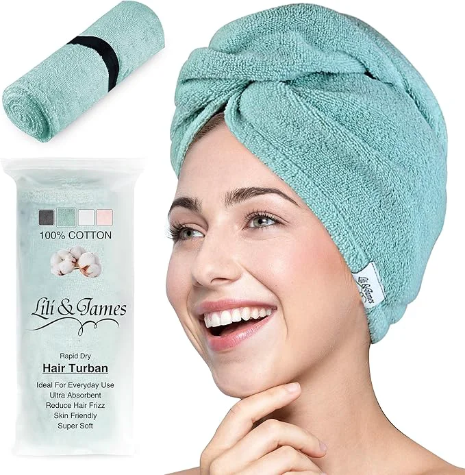 Safe Lili James Cotton Hair Towel Wrap Verified