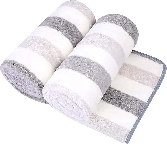 Sustainable JML Microfiber Bath Towels Set of 2 Super Absorbent Fast Drying Large Bath Expertly Made