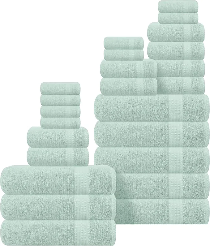 Casual GLAMBURG Ultra Soft 24-Piece Towel Set Safe