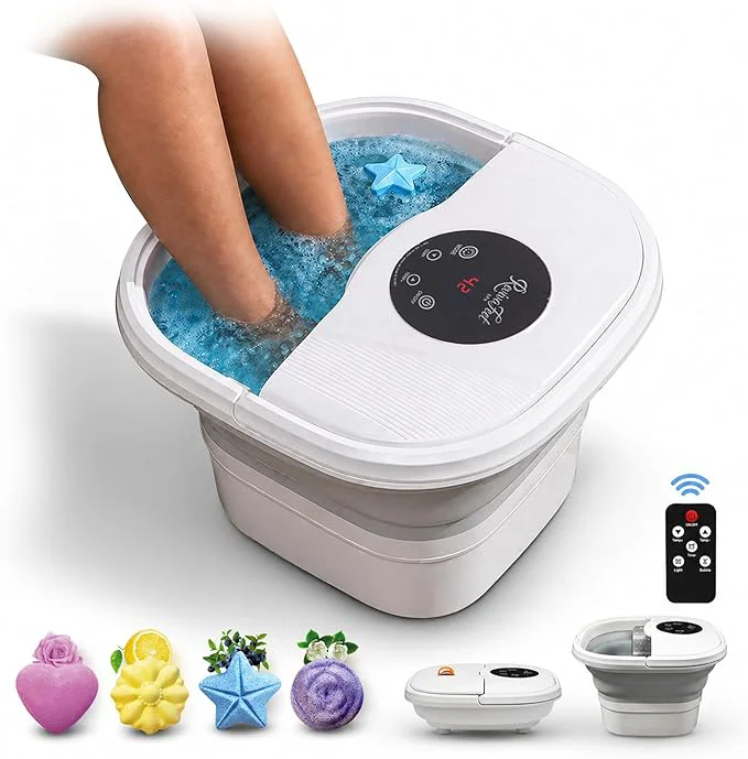 Artisan Collapsible Foot Spa Electric Rotary Massage Heated Foot Bath Reusable