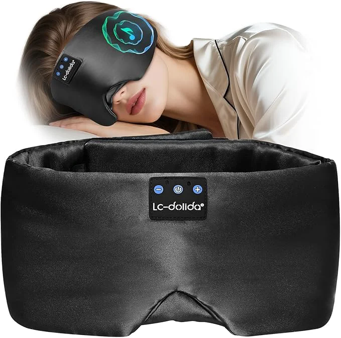 Selected LC-dolida Luxurious Silk Soft Sleep Mask Sleep Headphones Expertly Made