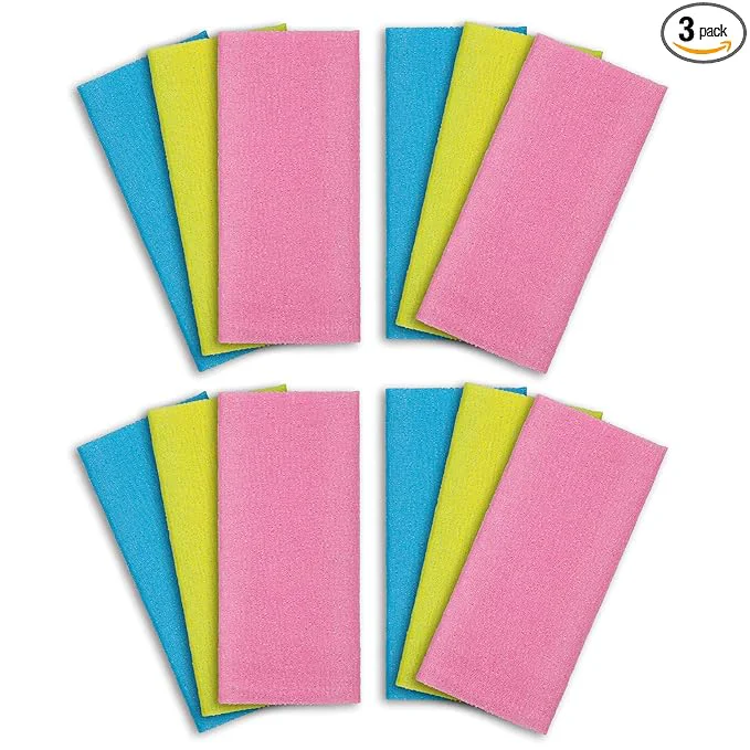 Eco-Friendly ARCH M 12-Pack Premium Nylon Exfoliating Towel Carefully Designed