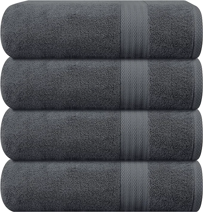 Fashionable GLAMBURG Premium Cotton 4 Pack Bath Towel Set Efficient