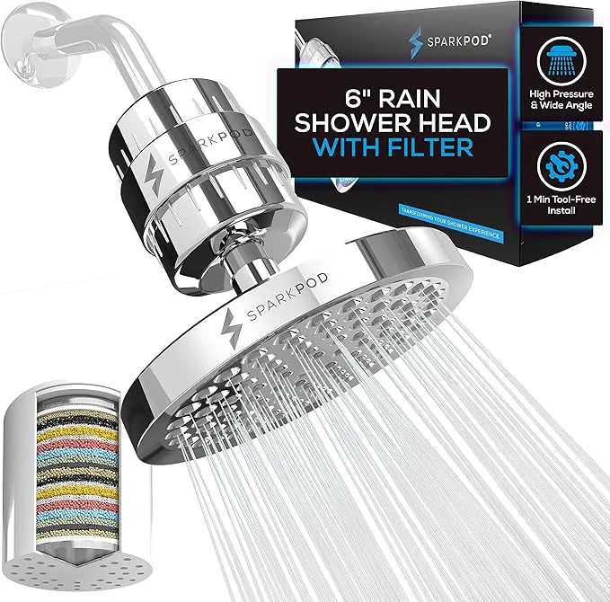 Premium SparkPod Luxury Filtered Shower Head Set 23 Stage Shower Filter Exclusive