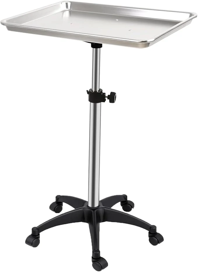 Trusted Salon Rolling Tray Height Adjustable Tattoo Tray Rolling Cart Storage Utility Original