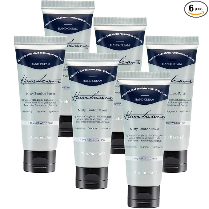 Convenient DincherBel 6 Pack Travel Size Hand Cream Set – 1 oz Moisturizing Lotion Casual