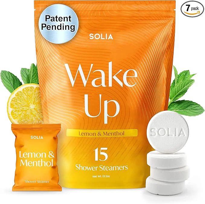 Relaxed Solia Energizing Citrus Menthol Shower Steamers 15-Pack Safe