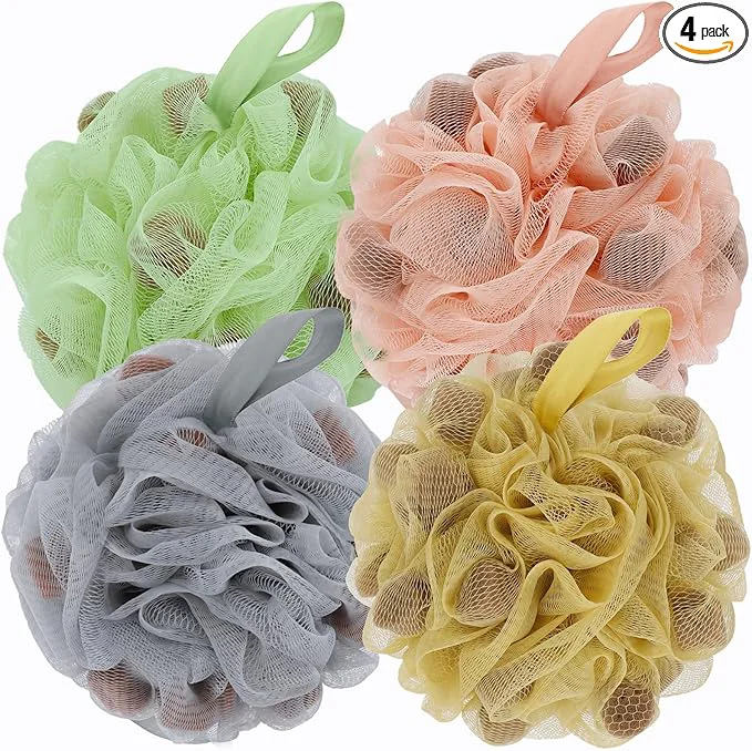 Exceptional BCKENEY Bath Loofah Shower Sponge Body Back Scrubber Soft Mesh Shower Puffs World-Class