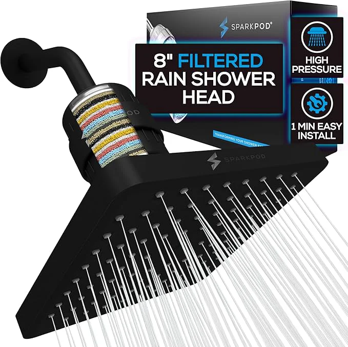 Reusable SparkPod Luxury Filtered Shower Head Set 23 Stage Shower Filter Artisan