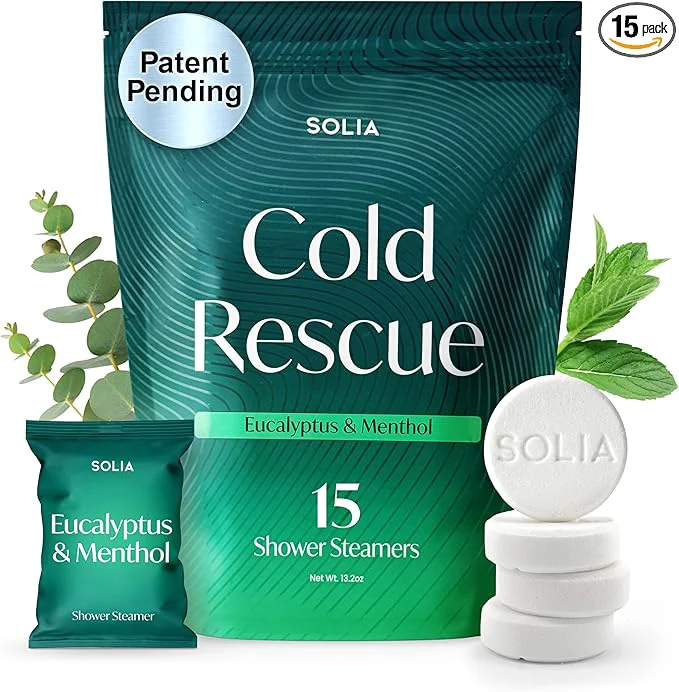 Crafted Solia Shower Steamers Eucalyptus and Menthol 15-Pack Original