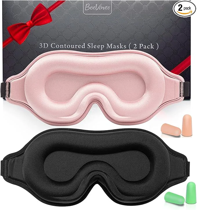 Responsible BeeVines 2 Pack 3D Contoured Sleep Mask Sleeping Eye Masks Consistent