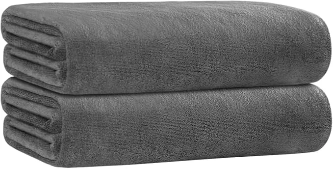 Solid JML Quick Dry Microfiber Bath Towel Set of 2-30×60 Inches Large Absorbent Soft