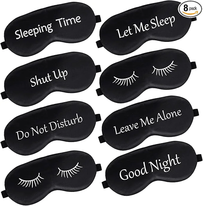 Flexible 8 Pieces Funny Sleep Mask Silk Eye Mask Official