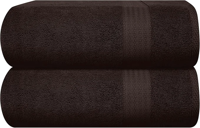 Luxury GLAMBURG Premium Cotton Oversized 2 Pack Bath Sheet 35×70- Pure Cotton Clean