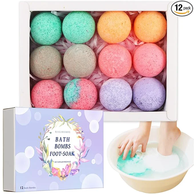 Refined Foot Bath Bombs 12 Pack Organic Foot Soak Modern