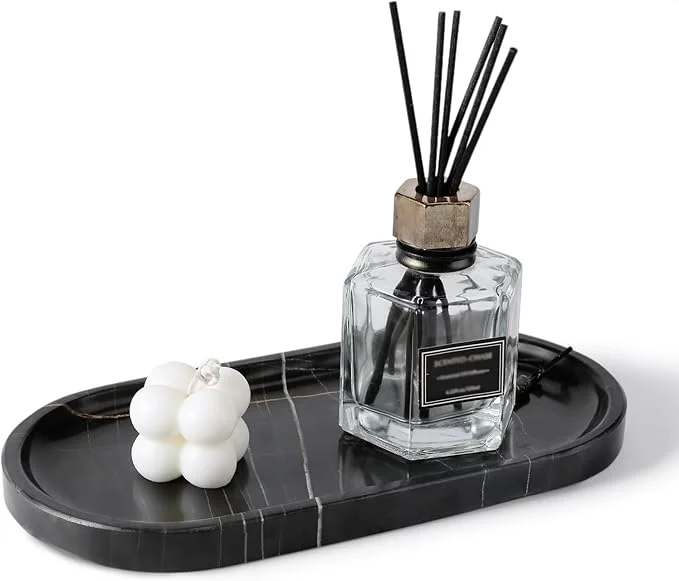 Fashionable Koville Black Marble Vanity Tray Eco-Friendly