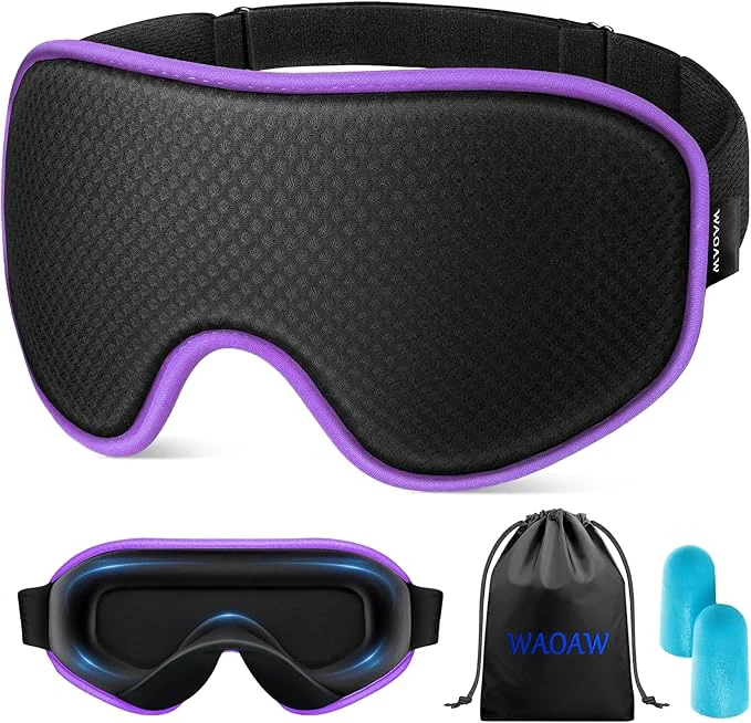 Powerful WAOAW Sleep Mask for Men Women Blackout Eye Masks for Sleep High-Performance