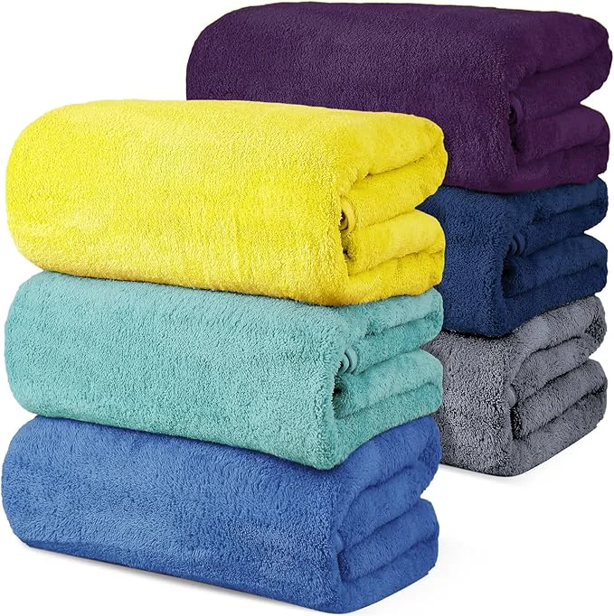 Responsible VitalCozy Set of 6 Large Bath Towels Efficient