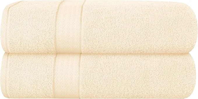 Excellent GLAMBURG 700 GSM Premium Cotton 2-Pack Oversized Extra Large Bath Sheet Set Recyclable